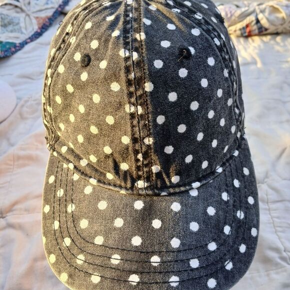 Black and White Fun Fashion Polka Dotted Baseball Cap Unlimited Possibilties - Picture 3 of 9